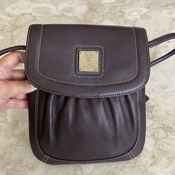 NWOT Tignanello Brown Leather Cross Body Bag - Picture 3 of 14